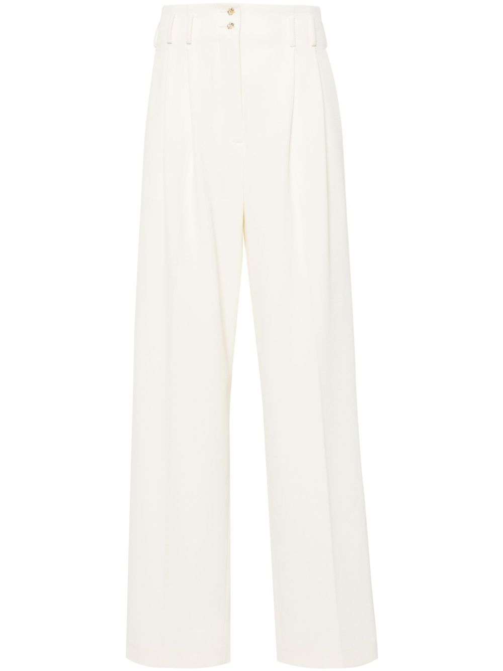 Genny pleat tailored trousers - 中性色