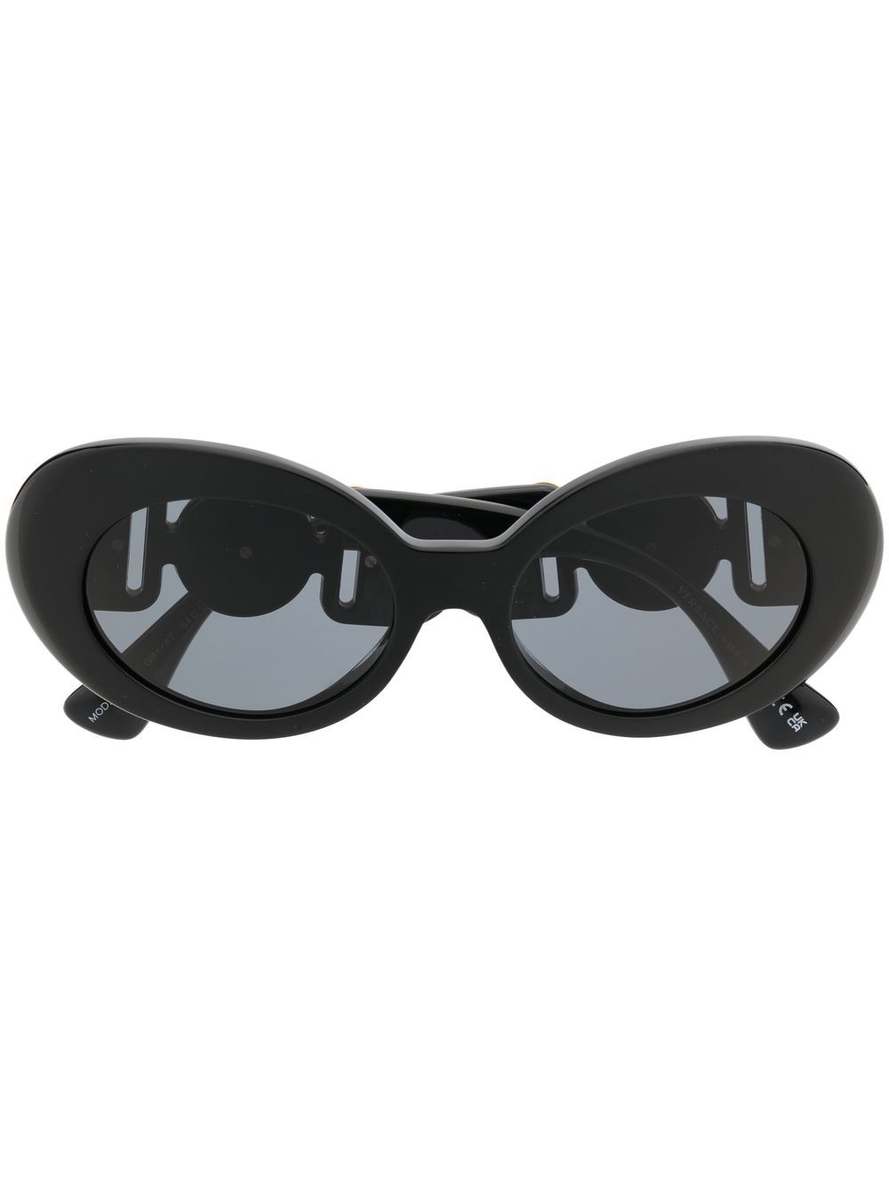 Versace Eyewear 范思哲眼镜系列 范思哲 美杜莎椭圆形框太阳眼镜 - 黑色