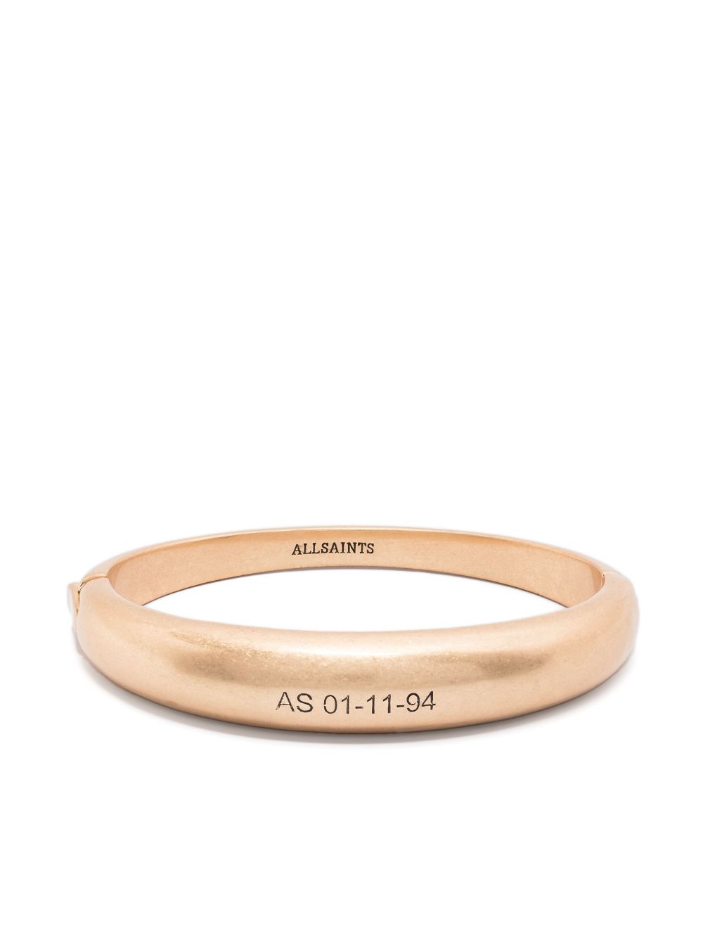 AllSaints Fern 雕刻logo手镯式手链 - 金色