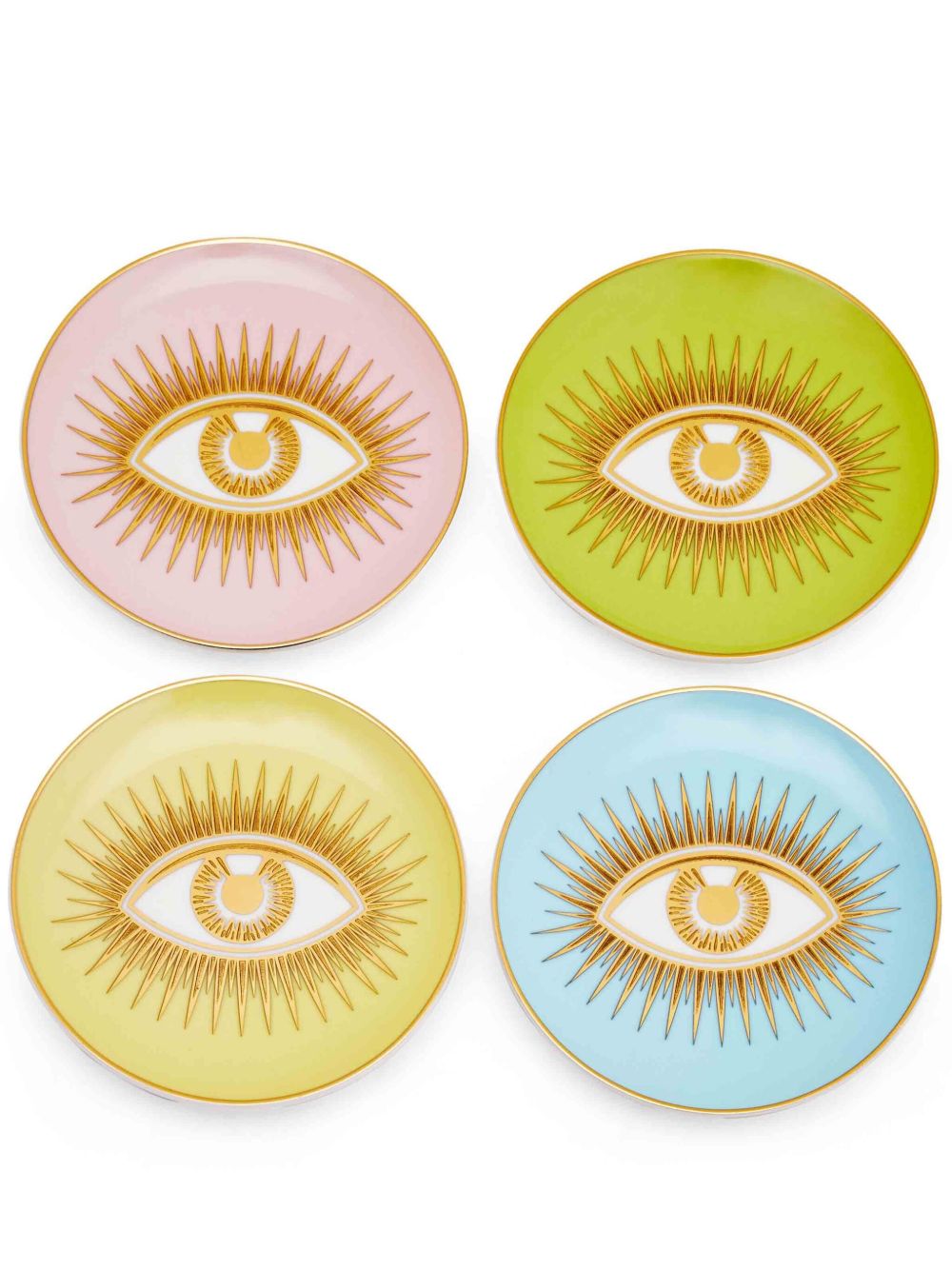 Jonathan Adler Le Wink 陶瓷杯垫（四件装） - 粉色