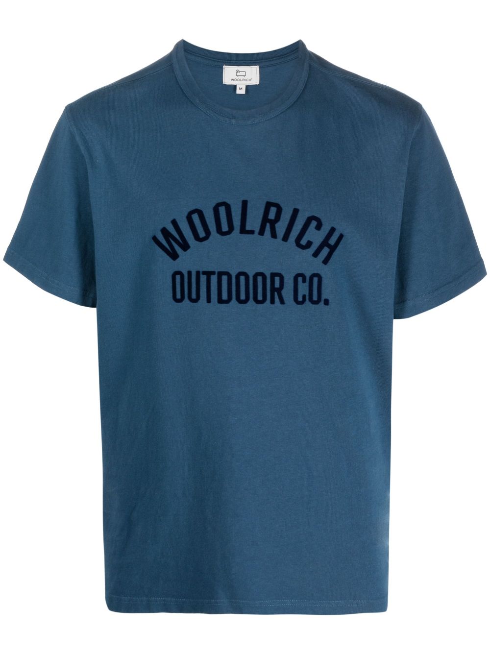 Woolrich logo印花棉T恤 - 蓝色