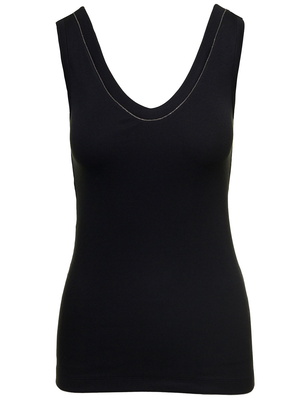 Brunello Cucinelli Tank Top With Monile Insert