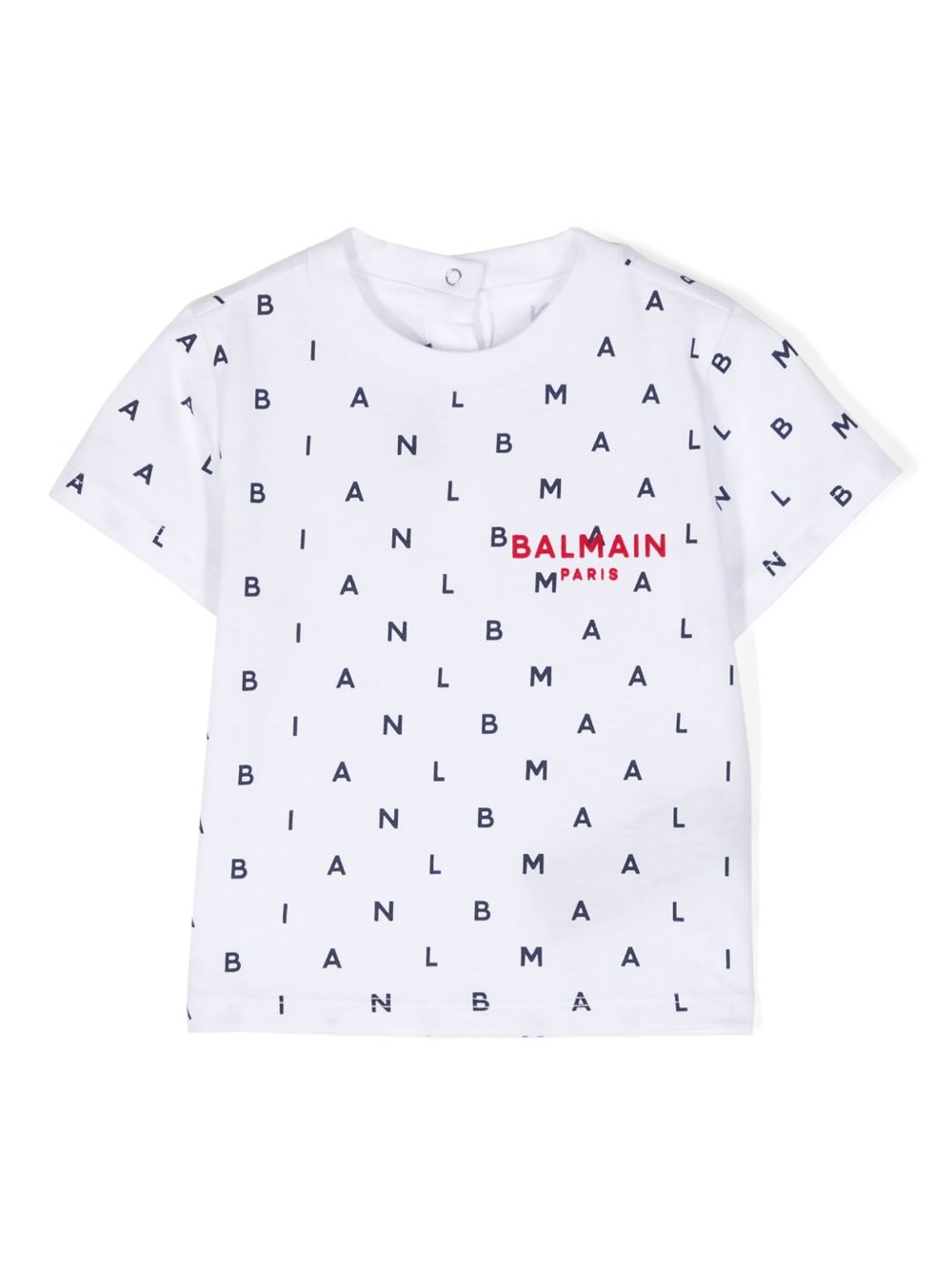 Balmain Kids logo印花棉T恤 - 白色