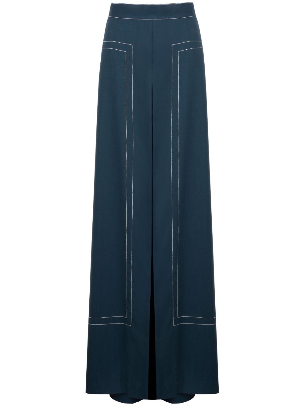 Ports 1961 对比缝线长裤 - 蓝色