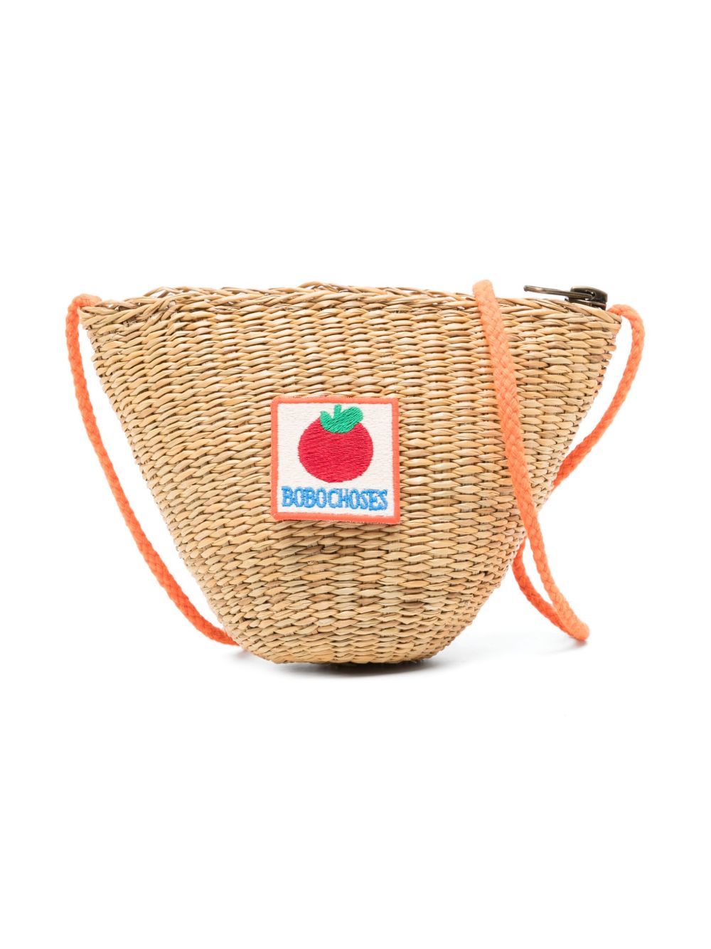 Bobo Choses Tomato 贴花拉菲草单肩包 - 中性色