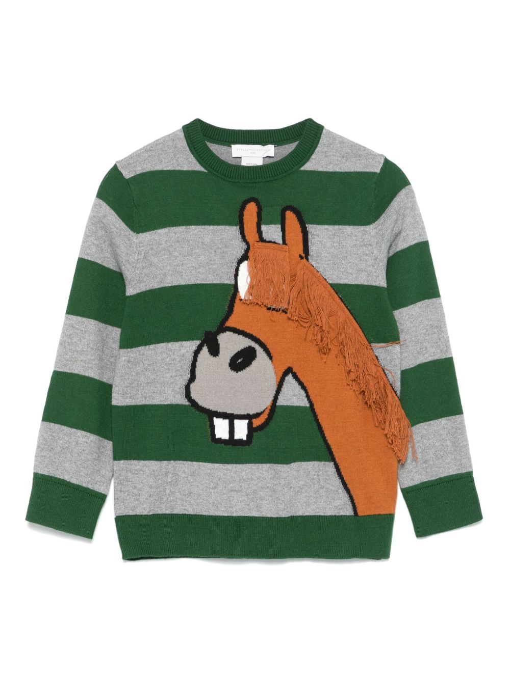 Stella McCartney Kids 条纹毛衣 - 绿色