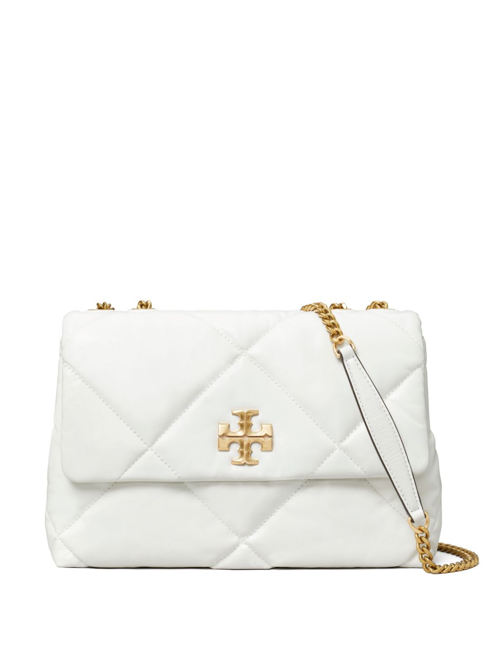Tory Burch Kira 菱纹绗缝两用单肩包 - 白色