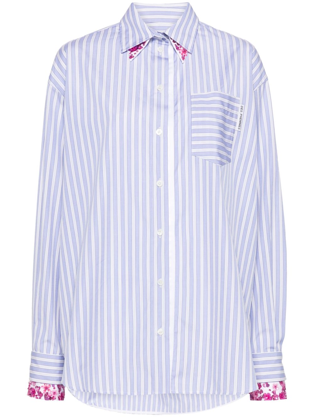 DES PHEMMES Oversized B-Up 衬衫 - 蓝色