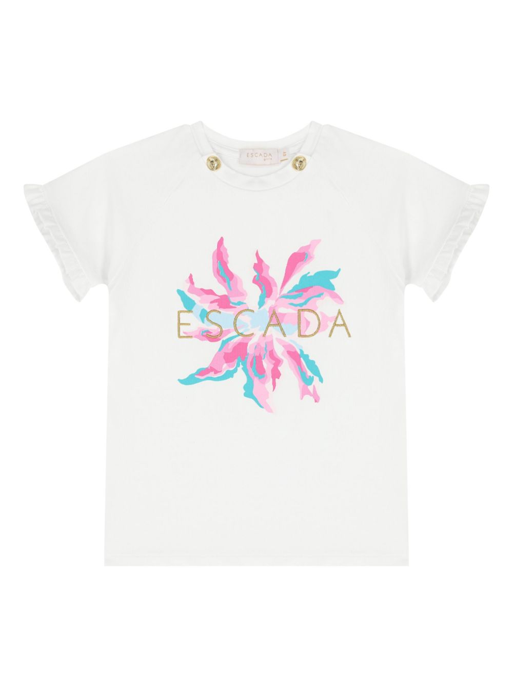 Escada Kids logo T恤 - 白色