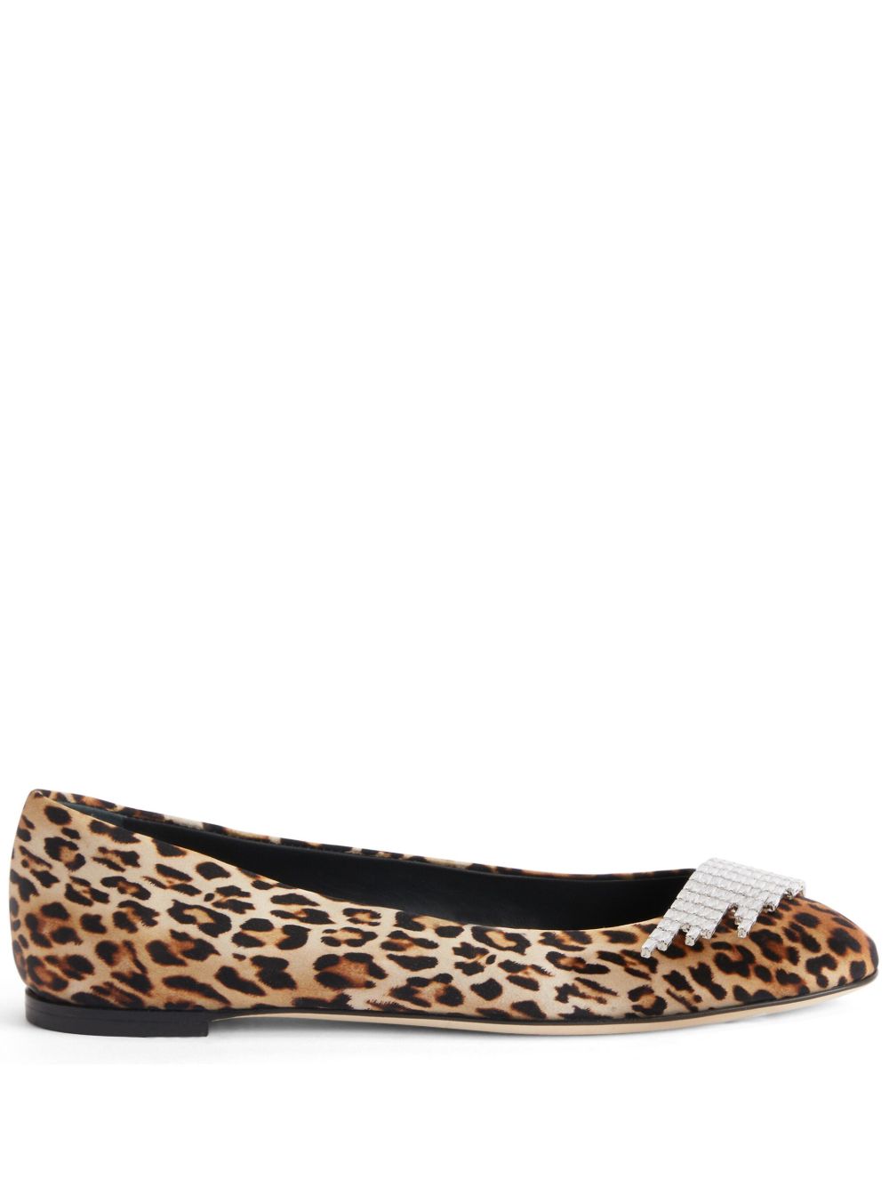 Giuseppe Zanotti Iveery 豹纹芭蕾平底鞋 - 褐色