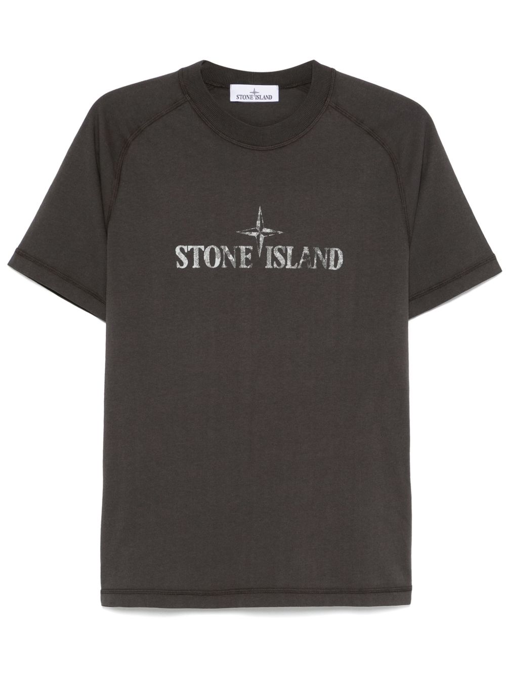 Stone Island logo印花T恤 - 灰色