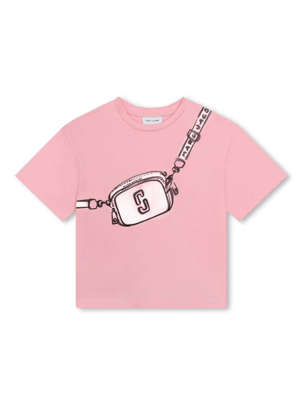 Marc Jacobs Kids 错觉画印花棉T恤 - 粉色