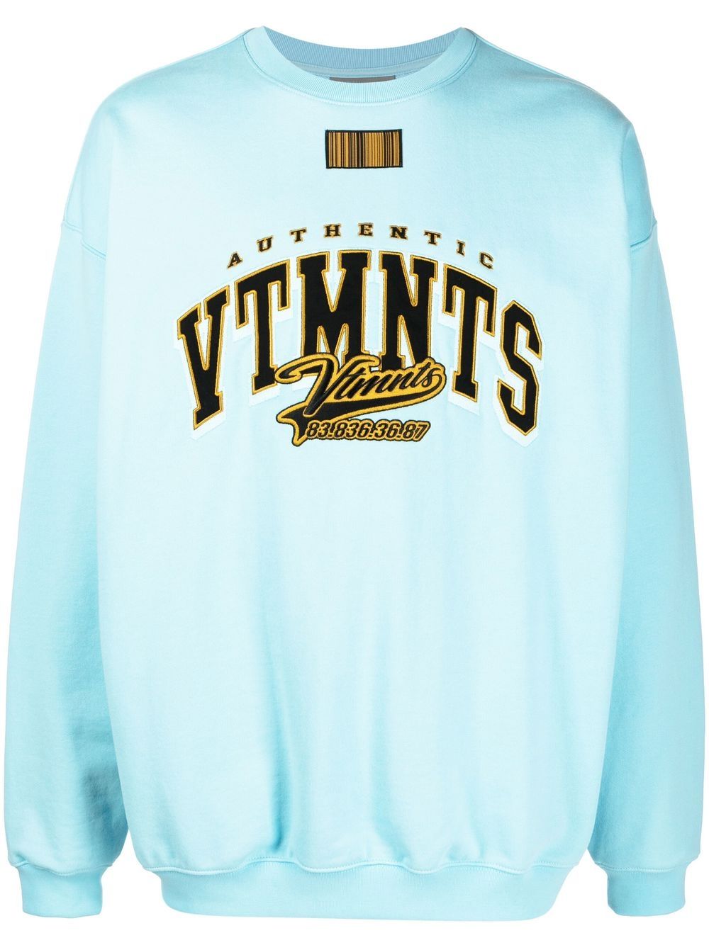 VTMNTS logo印花圆领卫衣 - 蓝色