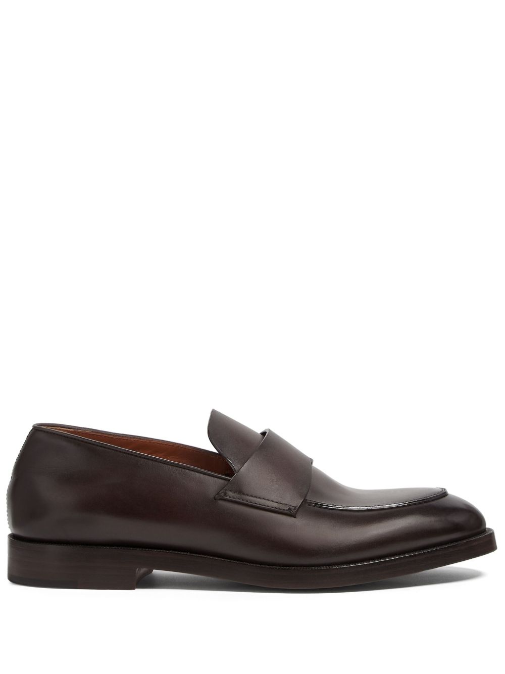 Zegna Torino 皮质乐福鞋 - 褐色