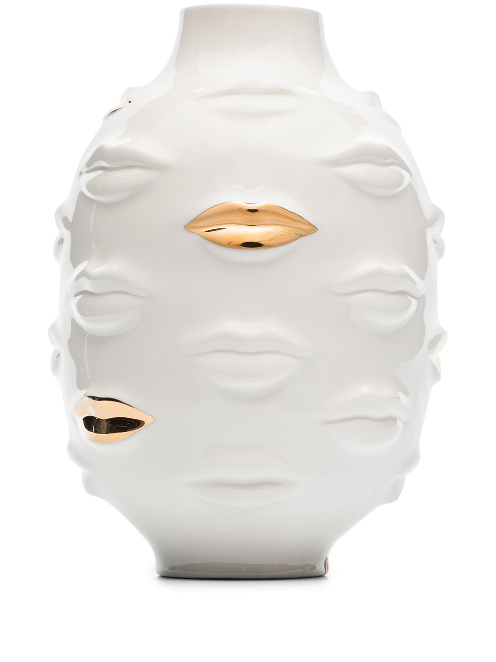 Jonathan Adler Gilded Gala 陶瓷花瓶 - 白色