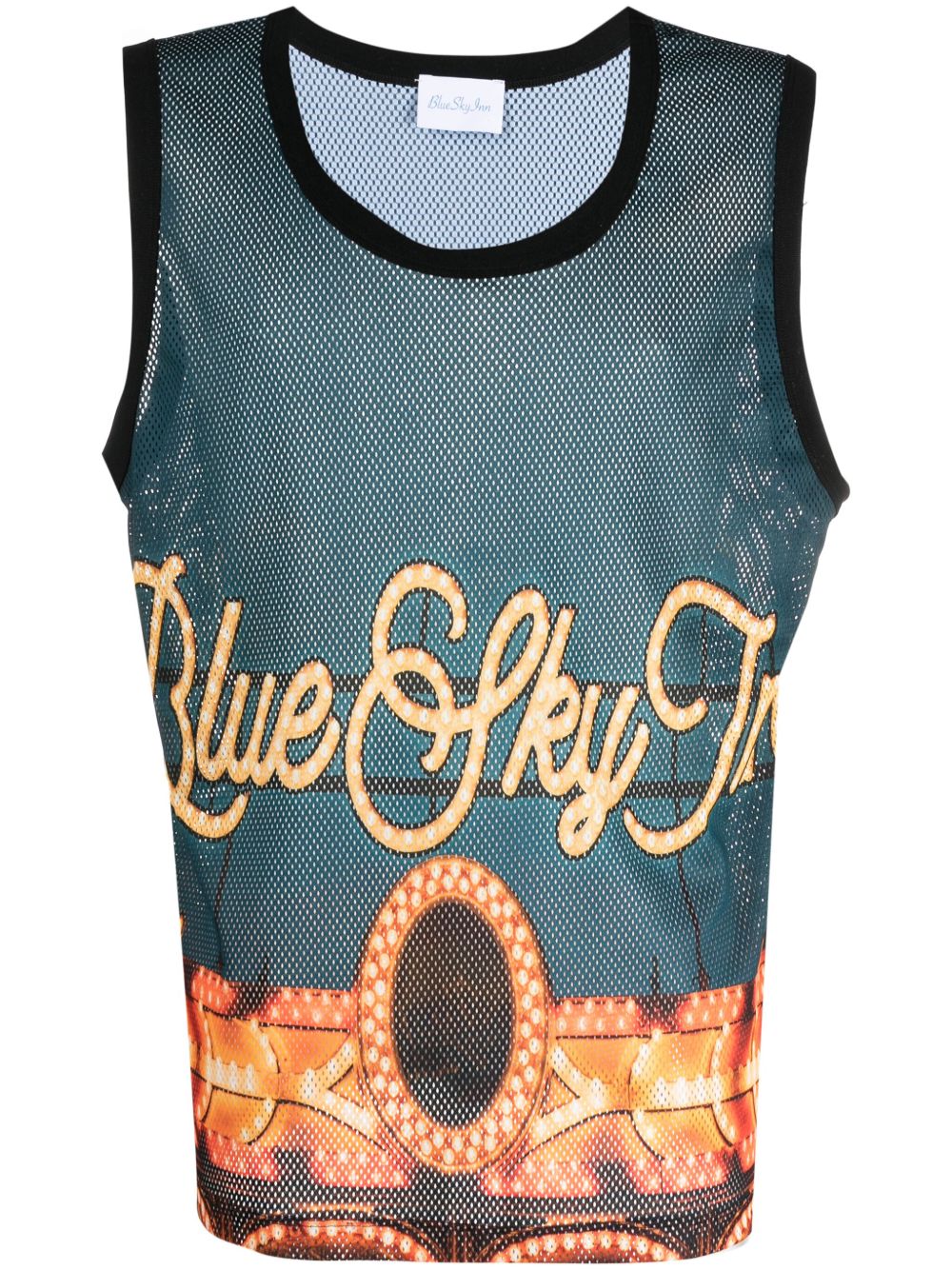 BLUE SKY INN FunPark logo印花坦克背心 - 蓝色