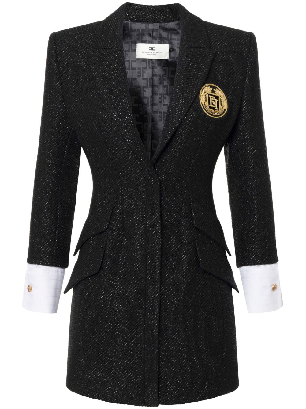 Elisabetta Franchi Coat 迷你连衣裙 - 黑色
