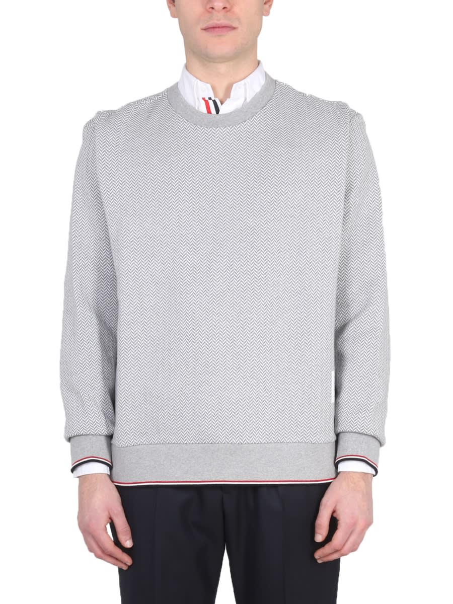 Thom Browne 鱼骨纹针织衫