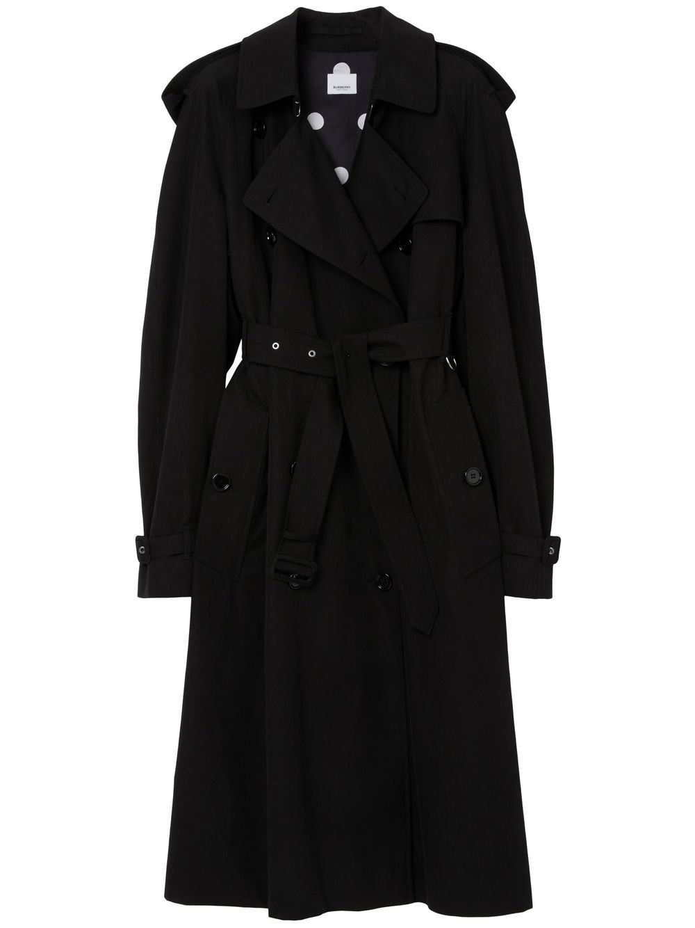Burberry 双排扣风衣 - 黑色
