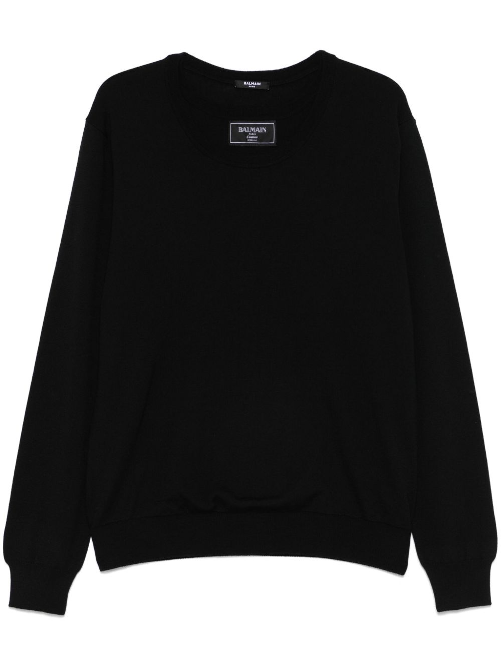 Balmain 双领毛衣 - 黑色