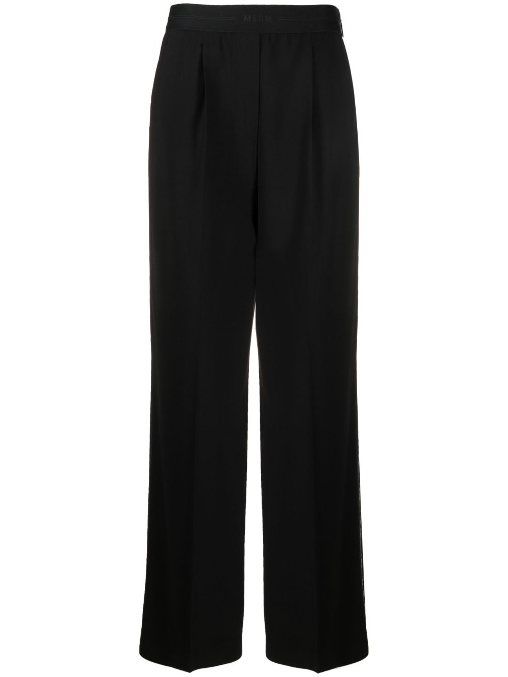 MSGM 高腰阔腿裤 - 黑色