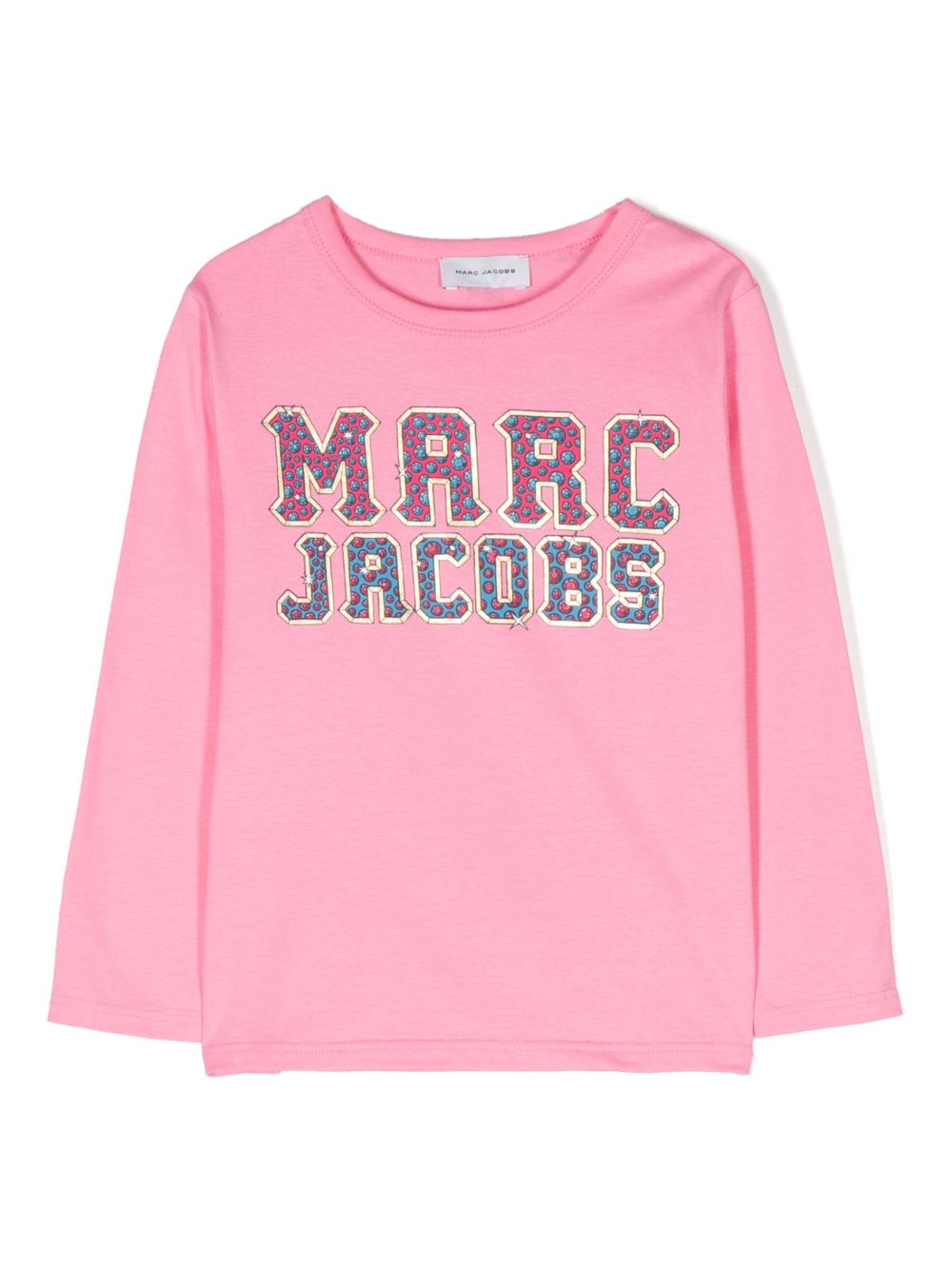 Marc Jacobs Kids logo印花长袖T恤 - 粉色