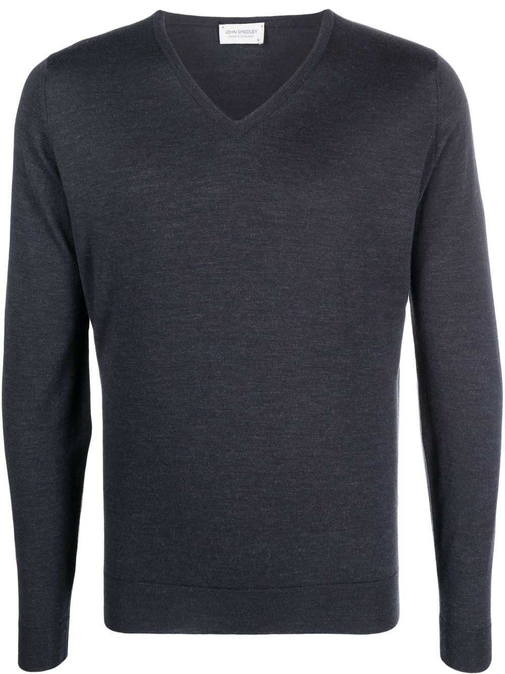 John Smedley V领长袖毛衣 - 灰色