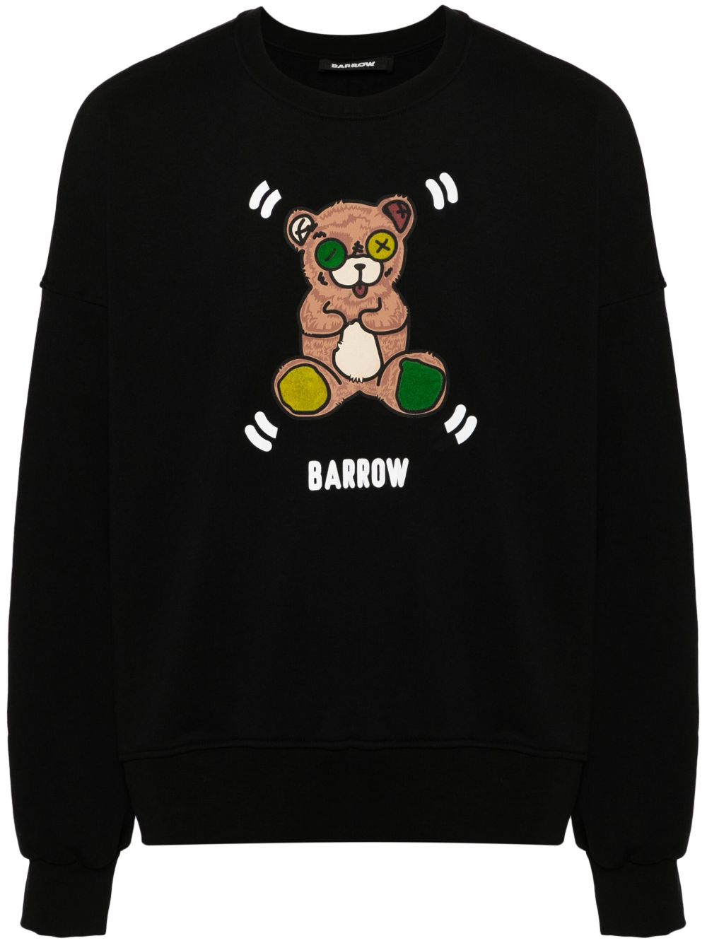 BARROW 植绒logo卫衣 - 黑色