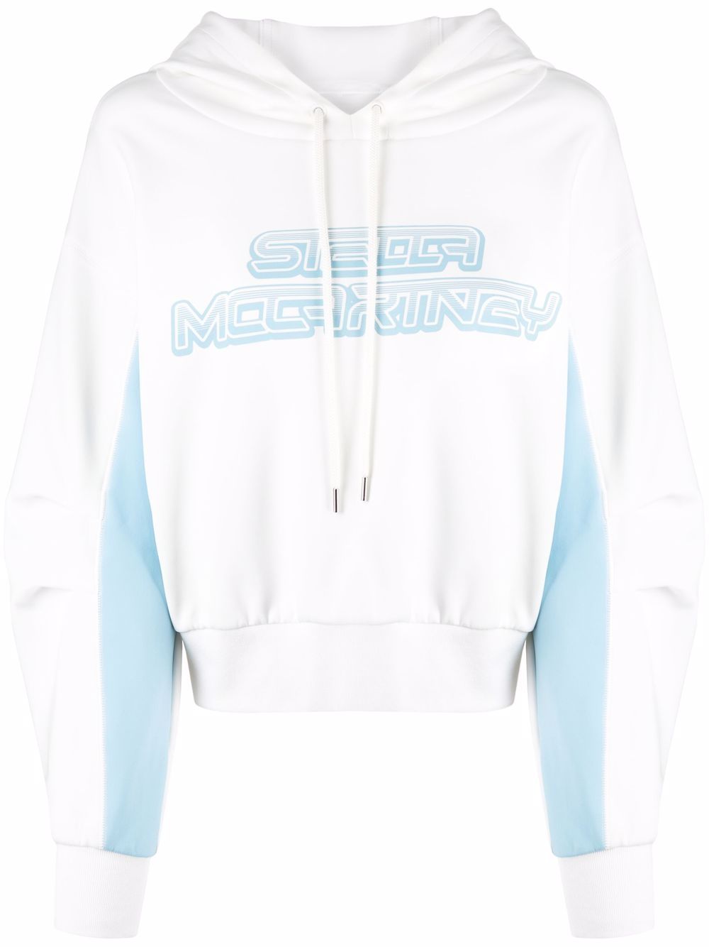 Stella McCartney 斯特拉·麦卡特尼 logo印花平纹针织连帽衫 - 白色