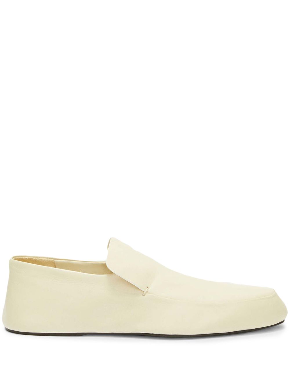 Jil Sander 套穿式皮质乐福鞋 - 白色