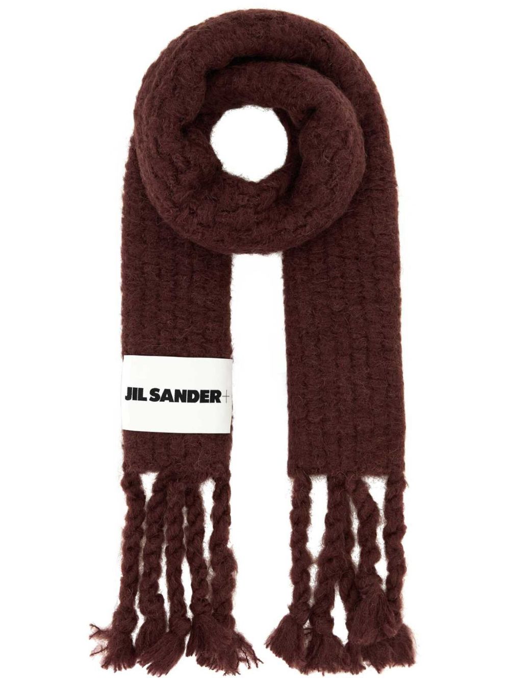 Jil Sander 标贴围巾 - 褐色