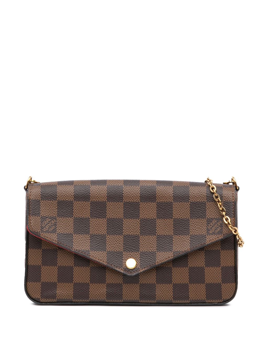Louis Vuitton Pre-Owned Damier Ebène Pochette Felicie 斜挎包（2017年典藏款） - 褐色