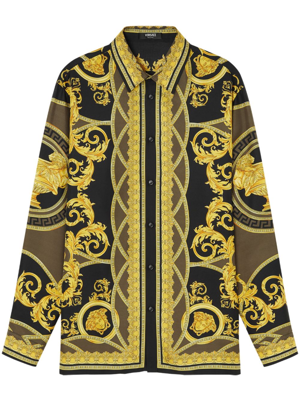 Versace La Coupe des Dieux 真丝衬衫 - 黑色