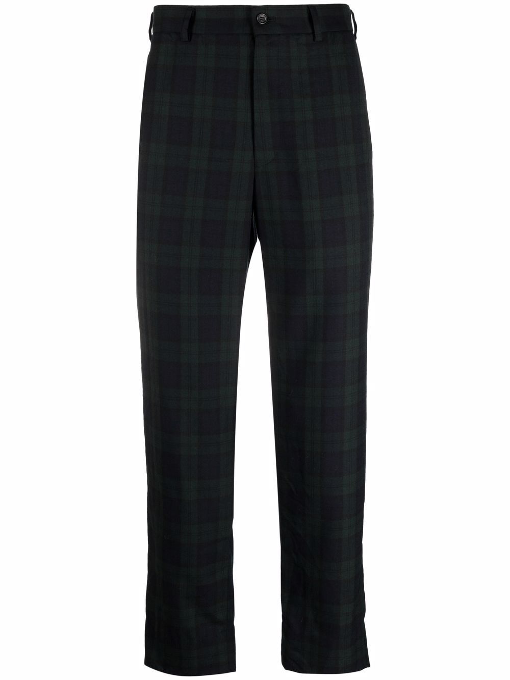 Black Comme Des Garçons 格纹西裤 - 黑色