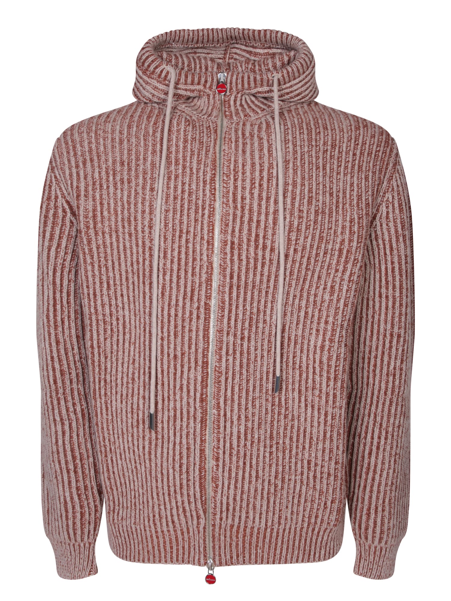 Kiton Zippered Beige Hoodie