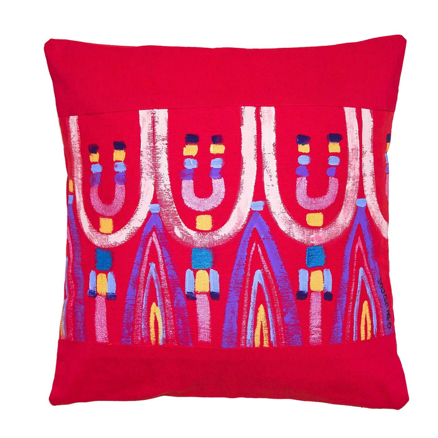 Le Botteghe su Gologone Cotton Hand Painted Indoor Cushion 50x50 cm