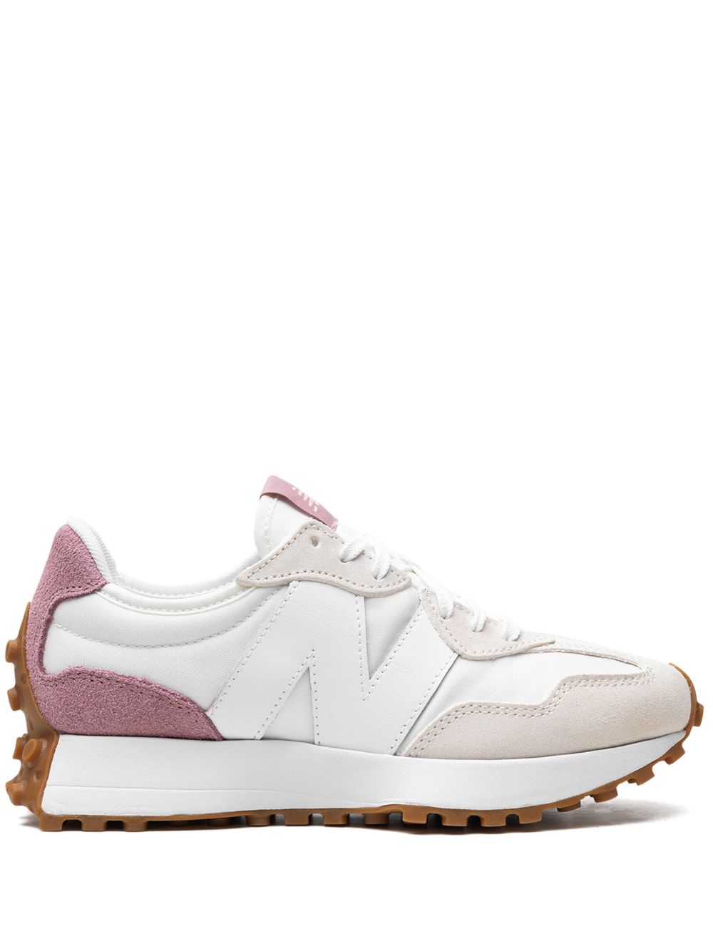 New Balance 327 White/Pink 运动鞋 - 白色