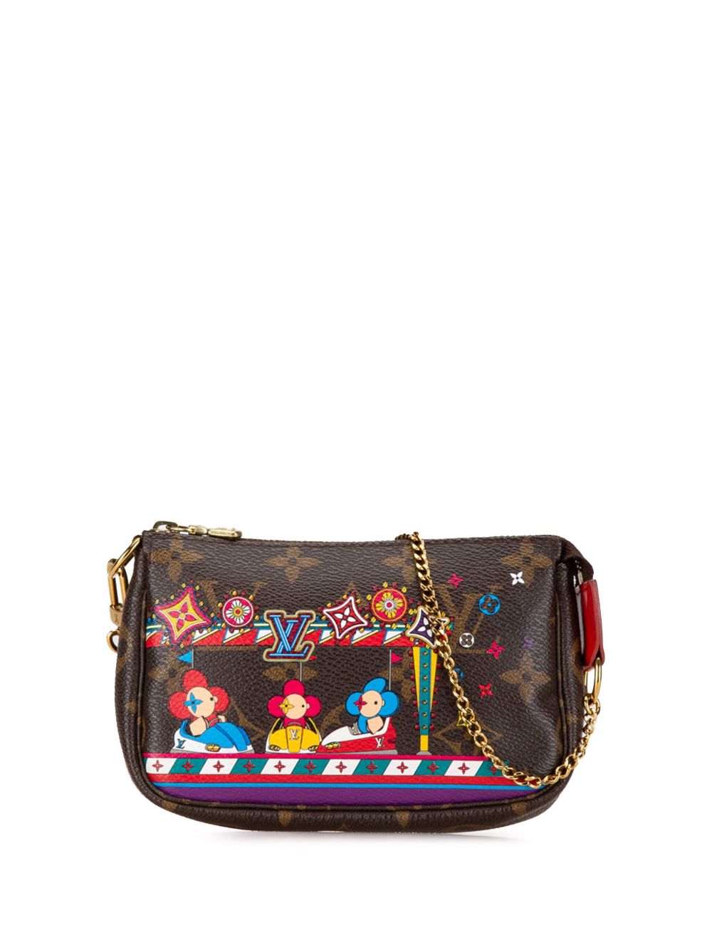 Louis Vuitton Pre-Owned 2020 Mini Monogram Vivienne Christmas Pochette Accessoires shoulder bag - 褐色