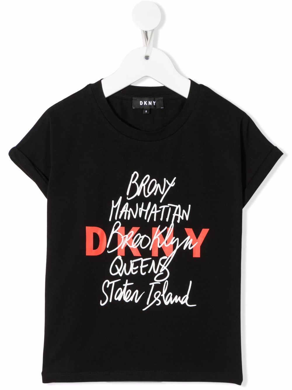 Dkny Kids logo印花T恤 - 黑色