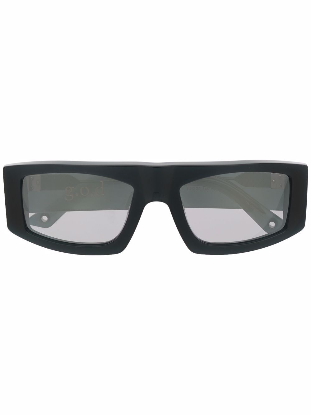 G.O.D Eyewear SEVEN 长方形框太阳眼镜 - 绿色