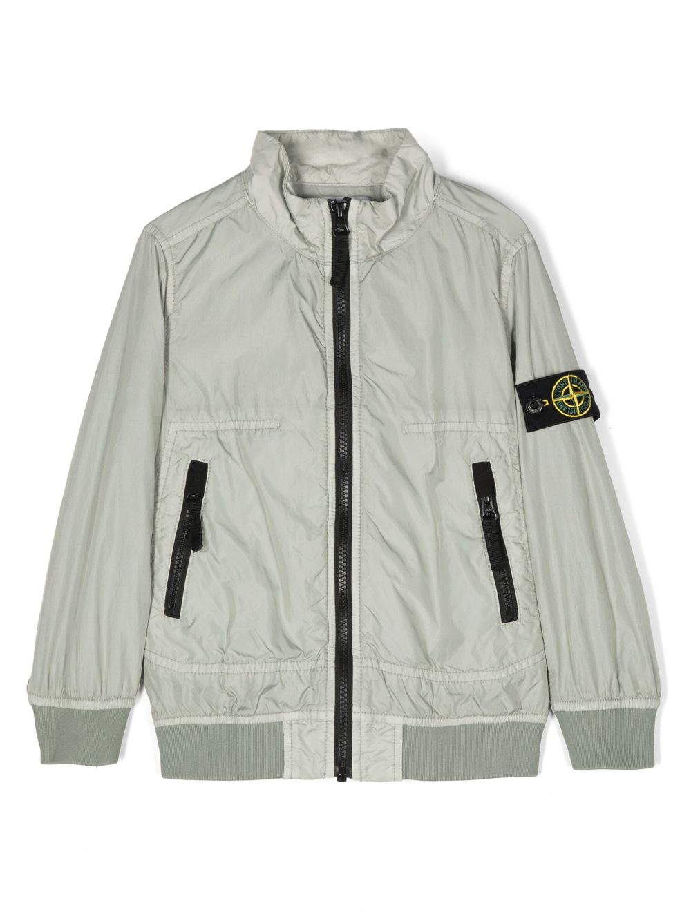 Stone Island Junior Compass 徽章轻薄夹克 - 绿色