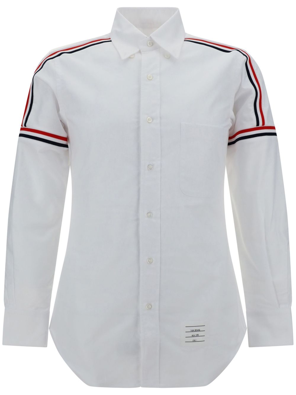 Thom Browne Oxford 弹性条纹接缝衬衫 - 白色