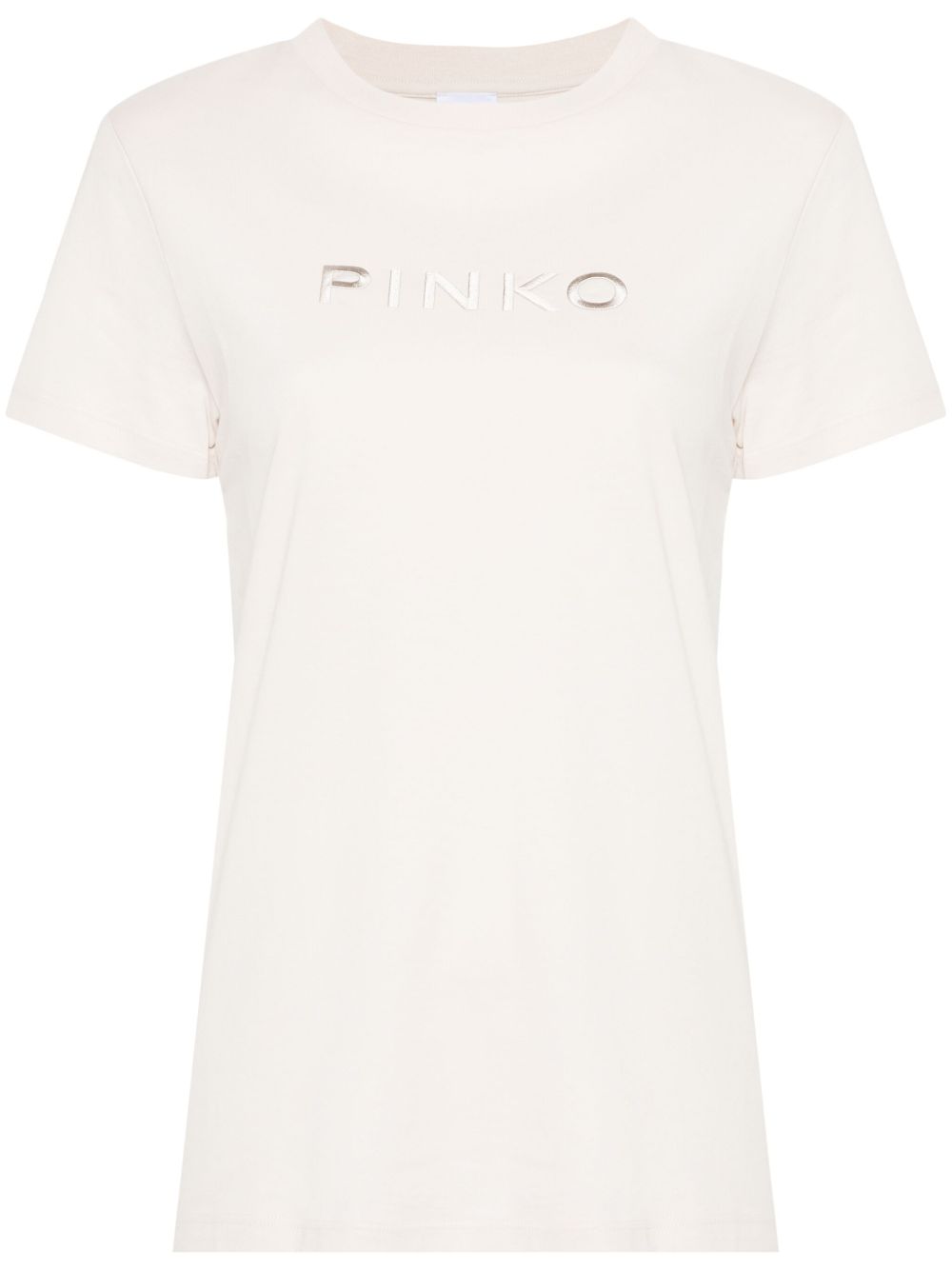 PINKO logo刺绣棉T恤 - 中性色