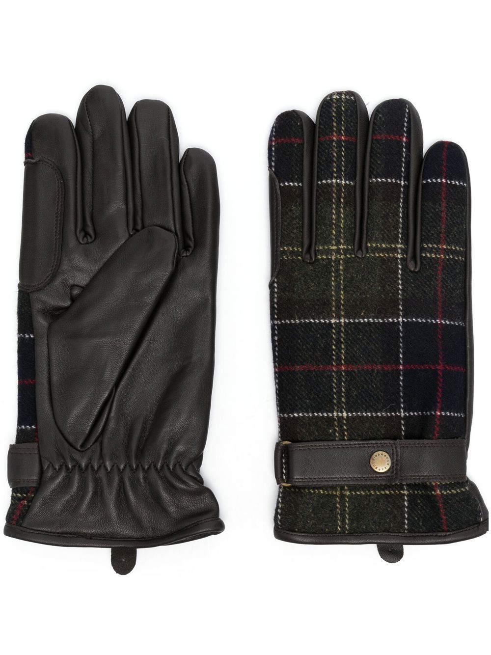 Barbour Newbrough 格纹手套 - 褐色