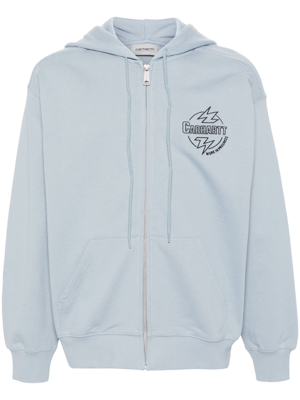 Carhartt WIP logo刺绣连帽衫 - 蓝色