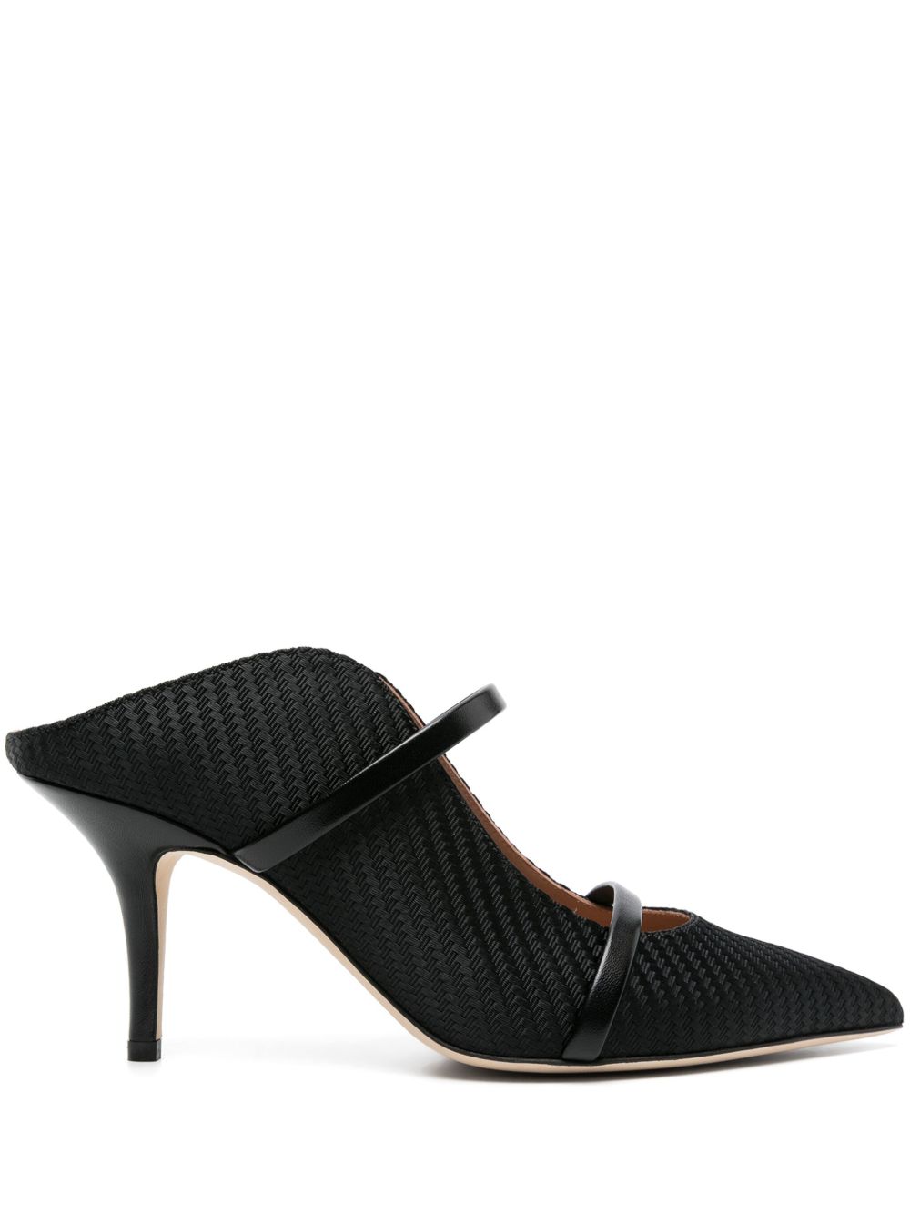 Malone Souliers Maurren 提花中跟穆勒鞋 - 黑色
