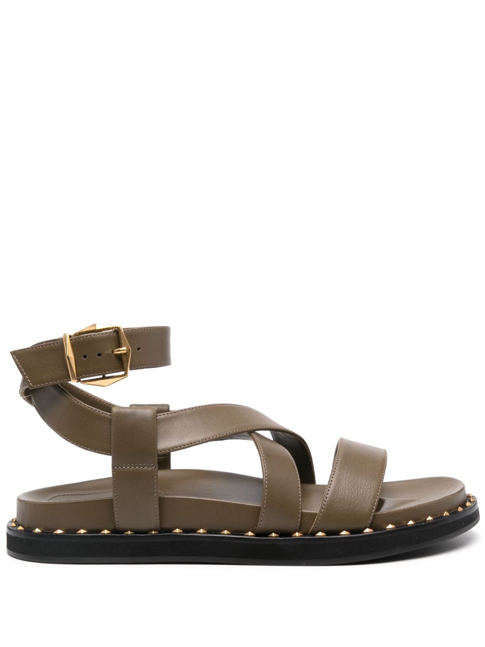 Jimmy Choo Blaise 皮质凉鞋 - 绿色
