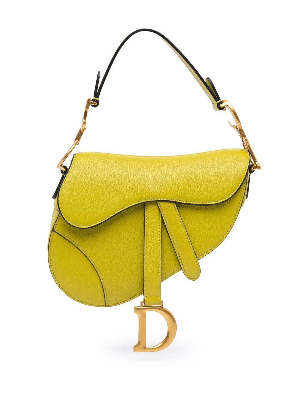 Christian Dior Pre-Owned Saddle 迷你皮质斜挎包（2021年典藏款） - 绿色