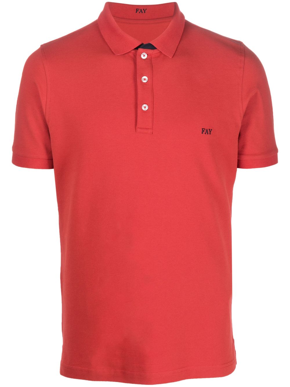 Fay logo刺绣polo衫 - 红色