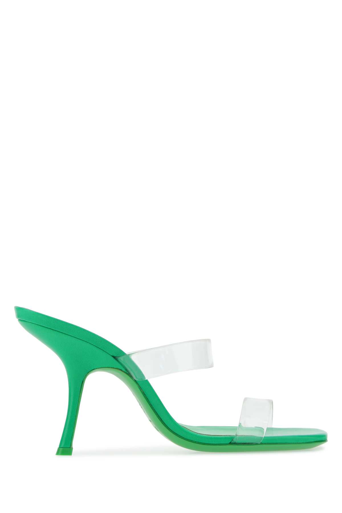 BY FAR Grass Green Clara Mules